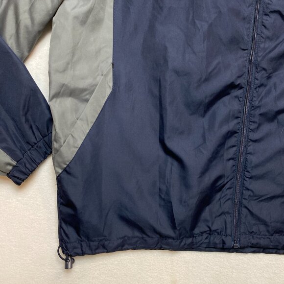 Reebok Air Force Windbreaker Jacket Men's L Navy Colorblock Full Zip - Picture 5 of 13